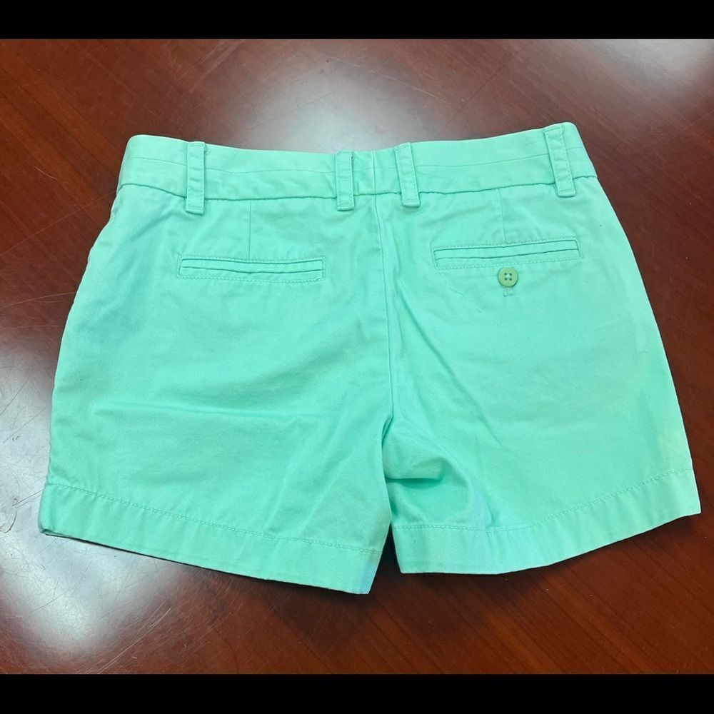 J. Crew Broken In Mint Chino Shorts sz 2 EUC - Picture 2 of 3